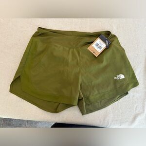 Northface Sunriser Shorts 4” Forest Olive Women’s Large NWT